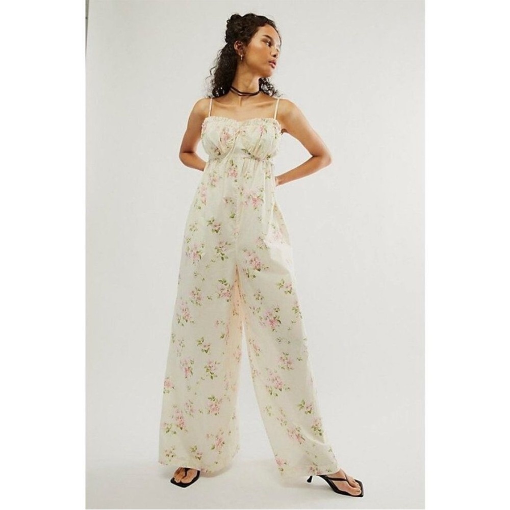 Selkie Floral Cream Jumpsuit